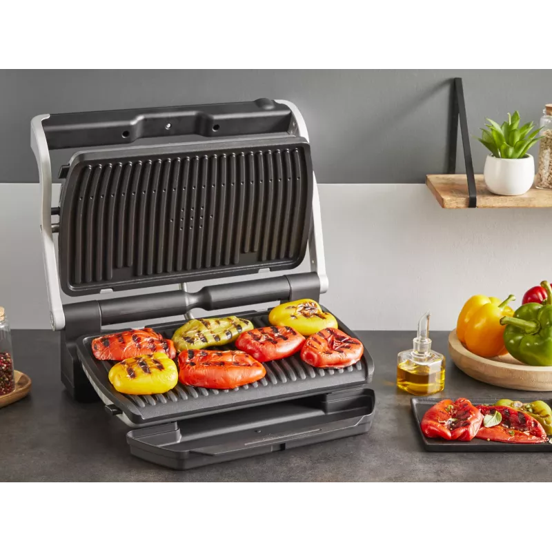 Kontaktinė grilio keptuvė Tefal Optigrill+ XL GC727D10 – 2000 W, stačiakampis metalinis korpusas