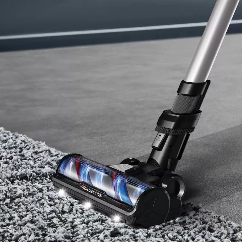 Belaidis šluotinis dulkių siurblys Rowenta X-Force Flex 13.60 RH9A36WV — 60 min veikimo laikas, 0,65 L be maišelio, cikloninis, violetinis