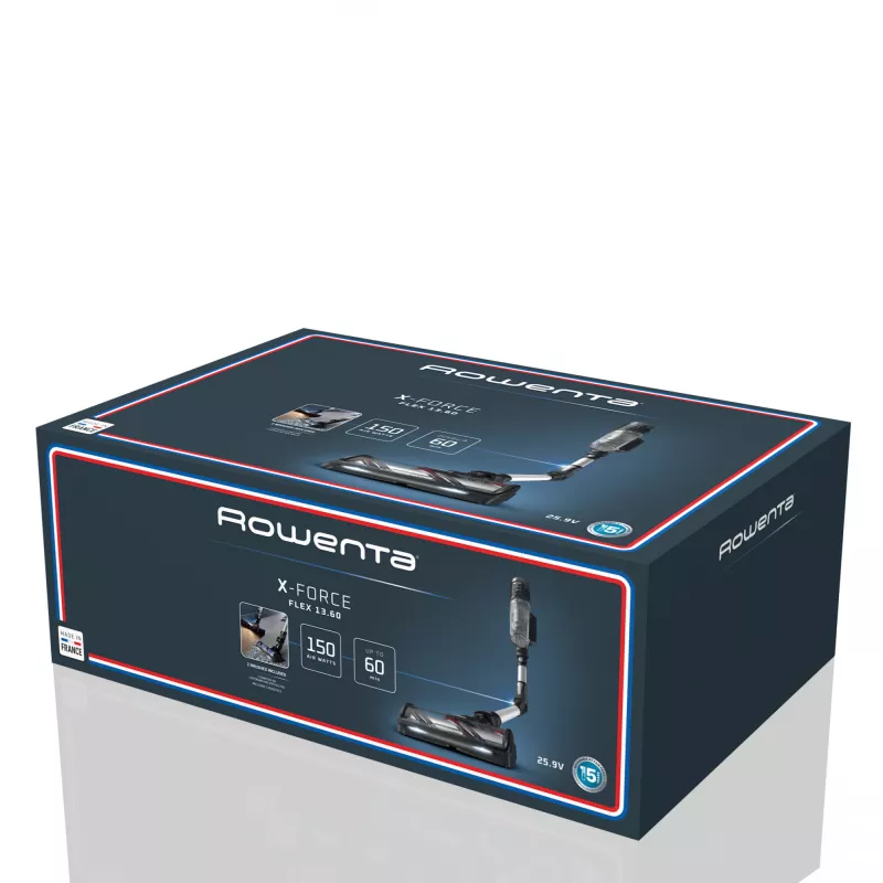 Belaidis siurblys Rowenta X-Force Flex 12.60 NEO RH9L55E0, 2-in-1, 0,65 l, juodas