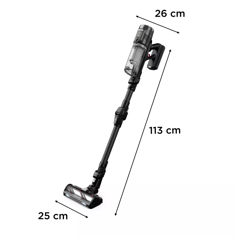 Belaidis siurblys Rowenta X-Force Flex 12.60 NEO RH9L55E0, 2-in-1, 0,65 l, juodas