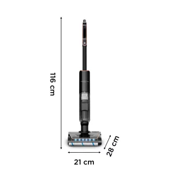 Rowenta X-Clean 7 GZ5736E0 belaidis šluotinis dulkių siurblys šlapiam ir sausam valymui, be maišelio, juodas