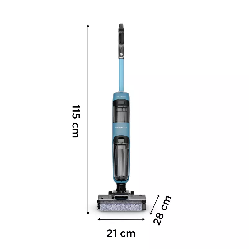 Rowenta X-Clean 2 GZ2271E0 belaidis dulkių siurblys šlapiai ir sausai valyti, be maišelio, mėlynas