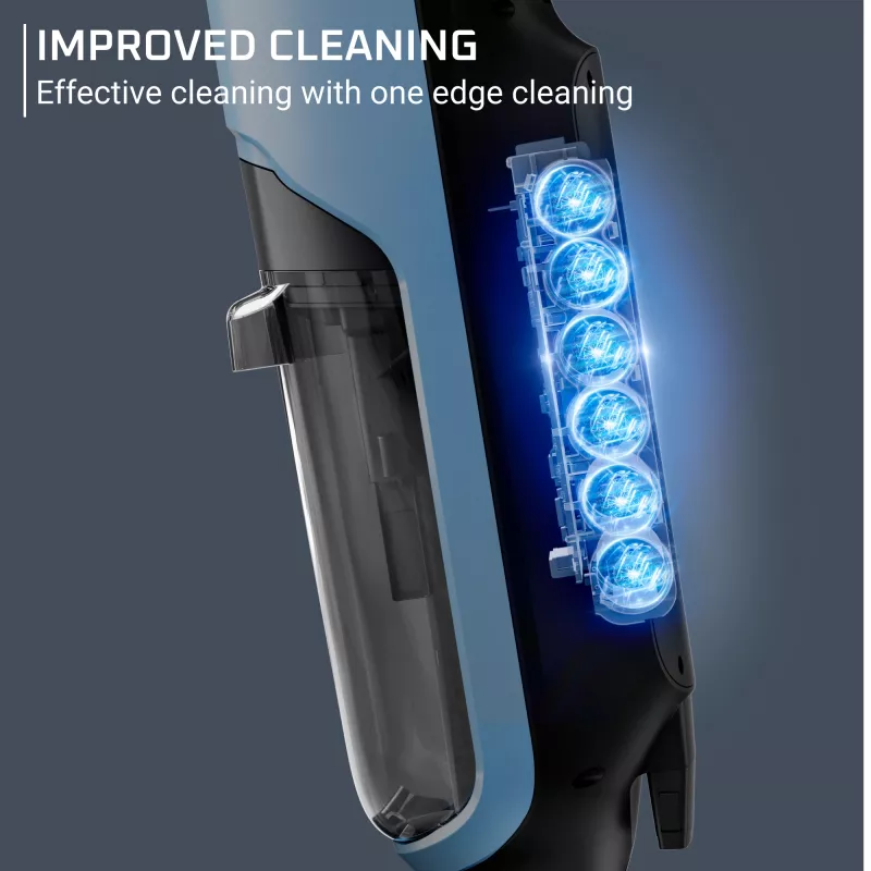 Rowenta X-Clean 2 GZ2271E0 belaidis dulkių siurblys šlapiai ir sausai valyti, be maišelio, mėlynas