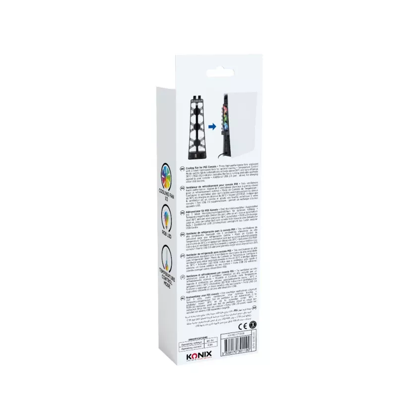 Konix 61889000052 aušinimo ventiliatorius, skirtas PlayStation 5