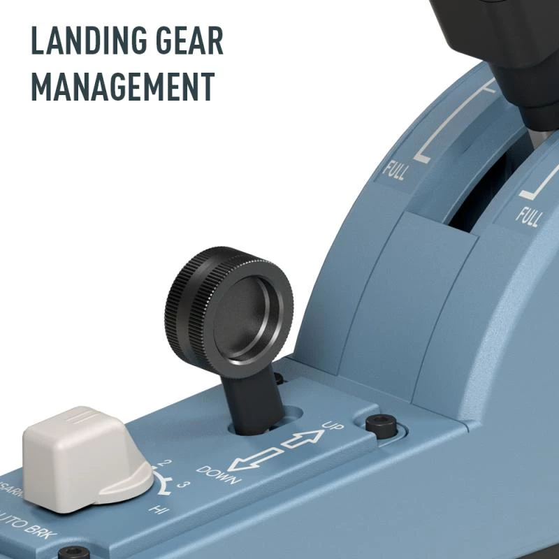 Thrustmaster TCA Quadrant Add-On Airbus Edition, juodas, mėlynas, skirta PC