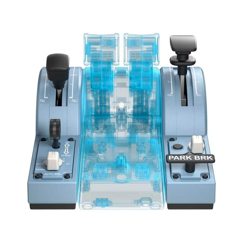Thrustmaster TCA Quadrant Add-On Airbus Edition, juodas, mėlynas, skirta PC