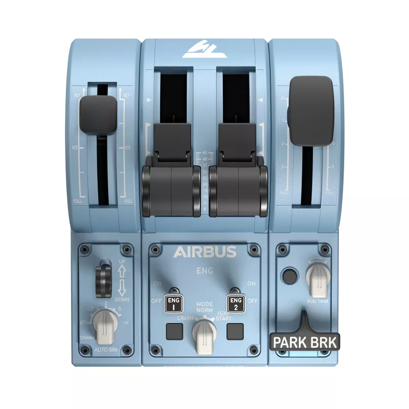 Thrustmaster TCA Quadrant Add-On Airbus Edition, juodas, mėlynas, skirta PC