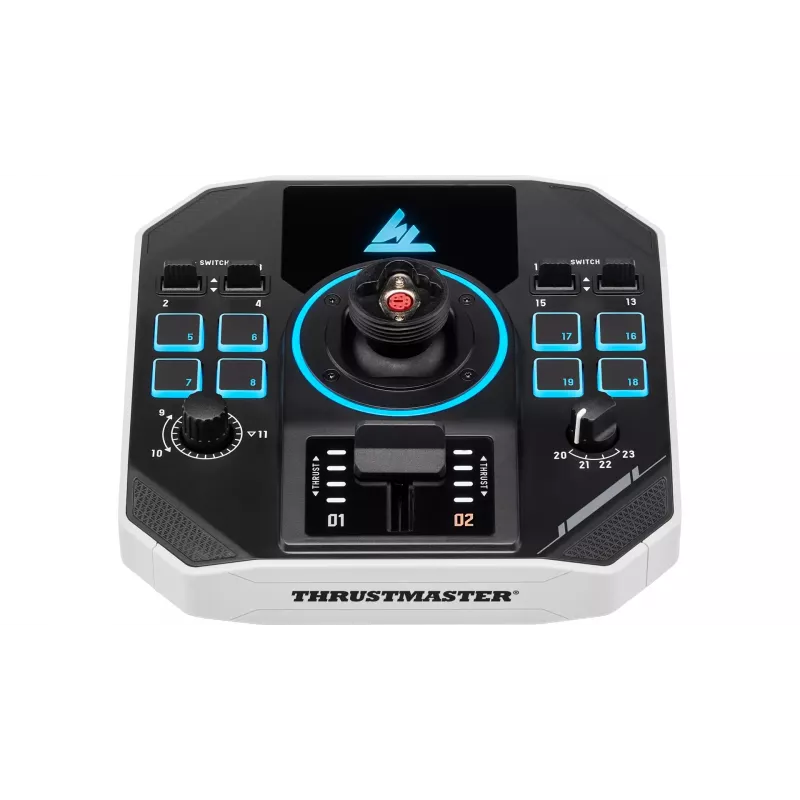 Dviguba valdymo lazda Thrustmaster Sol-R 2 HOSAS Space Sim Duo – laidinis USB Type-C, analoginis/digitalinis, juoda/balta