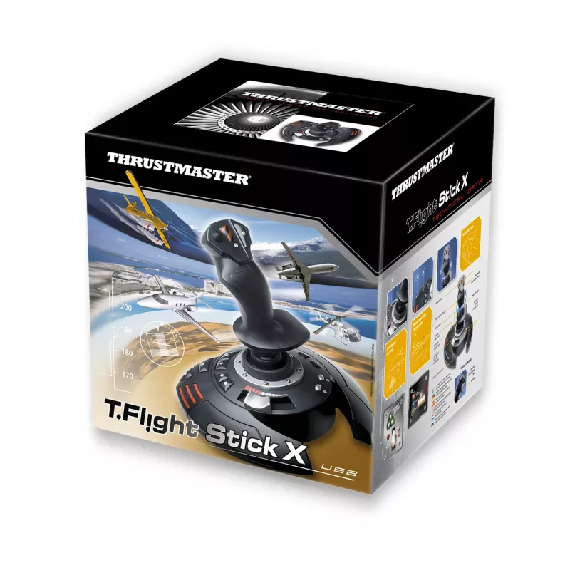 Thrustmaster T.Flight Stick X USB lazdos valdiklis, juodas/raudonas/sidabrinis, PC ir PlayStation 3