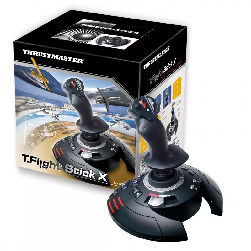 Thrustmaster T.Flight Stick X USB lazdos valdiklis, juodas/raudonas/sidabrinis, PC ir PlayStation 3