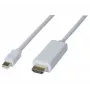 Hypertec 128418-HY vaizdo kabelio adapteris 2 m Mini DisplayPort į HDMI baltas