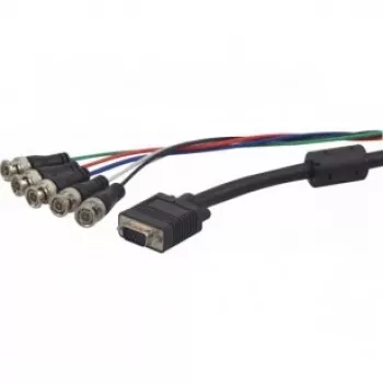 Hypertec 129151-HY vaizdo kabelio adapteris 1,8 m VGA (D-Sub) 5 x BNC juoda, mėlyna, žalia, raudona, balta