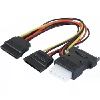 ATEN 147557 SATA kabelis 0,3 m SATA 15 kontaktų 2 x SATA 15 kontaktų + Molex (4 kontaktų) Įvairių spalvų, Juoda
