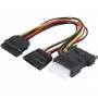 ATEN 147557 SATA kabelis 0,3 m SATA 15 kontaktų 2 x SATA 15 kontaktų + Molex (4 kontaktų) Įvairių spalvų, Juoda