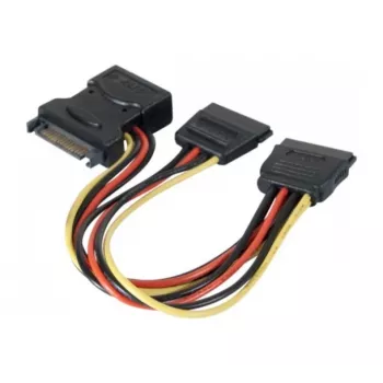 ATEN 147557 SATA kabelis 0,3 m SATA 15 kontaktų 2 x SATA 15 kontaktų + Molex (4 kontaktų) Įvairių spalvų, Juoda