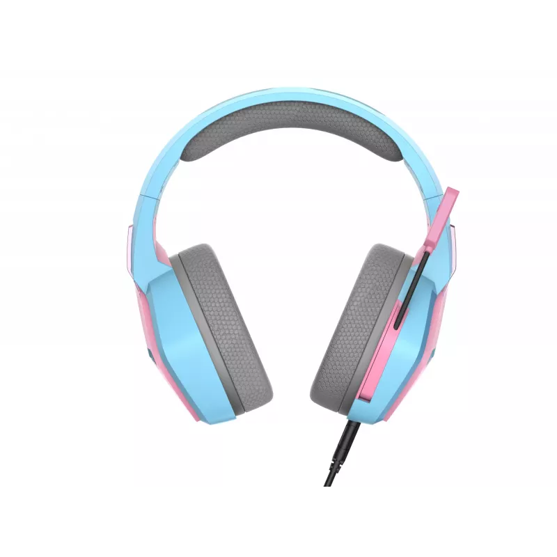Oniverse Gaming Headset Nebula - Diva Pink (Multiplatform) – laidinis žaidimų ausinių rinkinys, 20-20000 Hz, 356 g, cianinė, rožinė