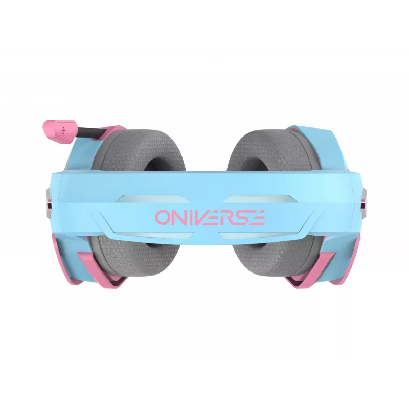 Oniverse Gaming Headset Nebula - Diva Pink (Multiplatform) – laidinis žaidimų ausinių rinkinys, 20-20000 Hz, 356 g, cianinė, rožinė