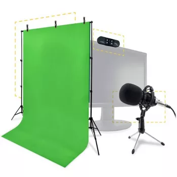 Steelplay Pro HD 4 in 1 srautinio perdavimo rinkinys, 2 MP, 1920 x 1080 pikselių, Full HD, 25 kadrų/s, USB 2.0, juodos spalvos, nerūdijantis plienas
