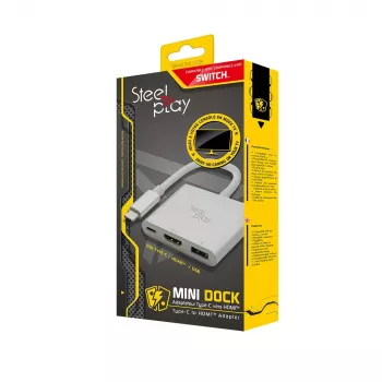 Steelplay Mini Dock - HDMI adapteris (Switch), USB Type-C, HDMI išvestis