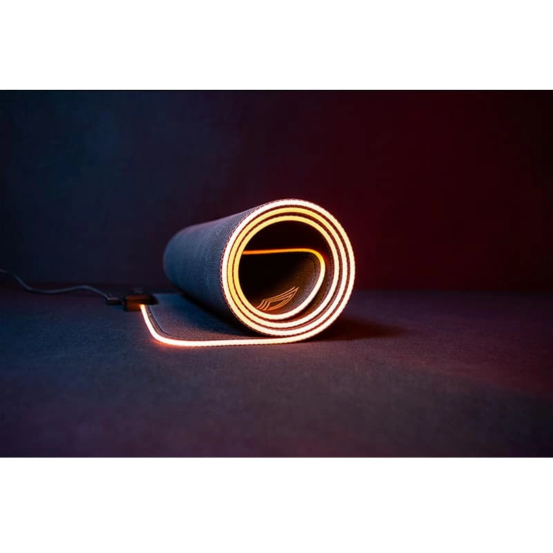 Lexip B10 – Lankstus XL pelės kilimėlis su mikro-tekstūruotu minkštu paviršiumi ir RGB apšvietimu – 800x400x4 mm