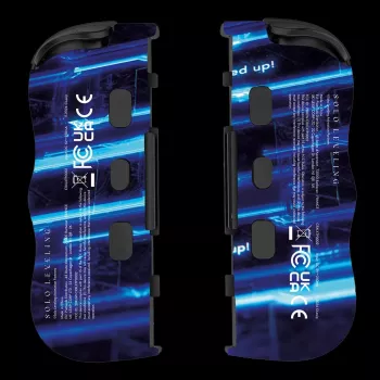 Lexip X CRUNCHYROLL - LEVEL UP WL TWIN PADS, žaidimų pultas, Nintendo Switch 2, D-pad, krypties mygtukai, analoginis/digitalinis, belaidis, juoda, mėlyna