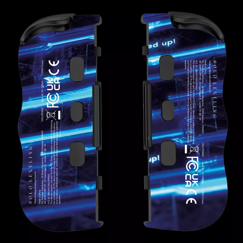 Lexip X CRUNCHYROLL - LEVEL UP WL TWIN PADS, žaidimų pultas, Nintendo Switch 2, D-pad, krypties mygtukai, analoginis/digitalinis, belaidis, juoda, mėlyna