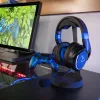 Lexip Metaltech ausinės – belaidės, mažas vėlavimas, 32h baterija – kobalto mėlyna