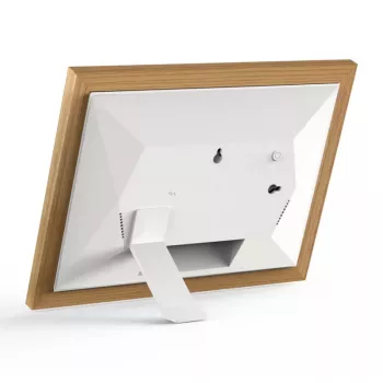 Braun DigiFrame 10W skaitmeninis nuotraukų rėmelis 25,6 cm (10,1 colio) liečiamu ekranu, Wi-Fi, baltas/medinis