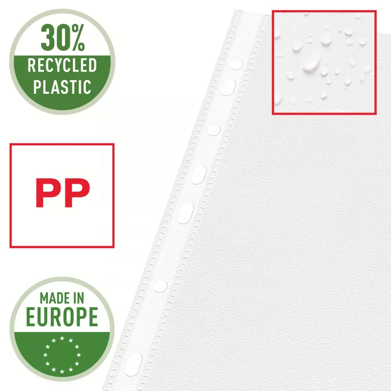 Esselte Plastlomme A4 75my skaidrūs 100 vnt