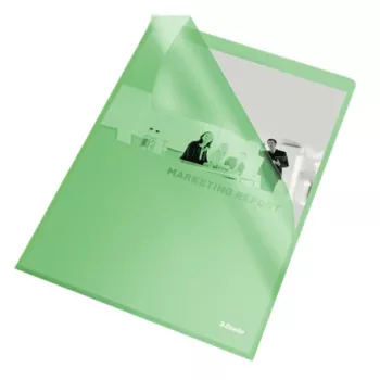 Esselte aplankas 105my A4 dėžutė po 100 vnt., A4, polipropilenas (PP), žalias, stačias, 220 mm, 1 mm