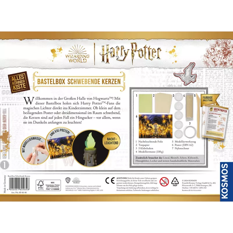 Kosmos Harry Potter vaikų kūrybos rinkinys, 8 m., netoksiškas, įvairiaspalvis
