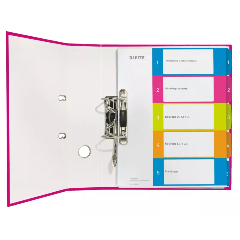 Leitz Indices Printable PP A4+ 1-5 WOW – skaitmeniniai skirtukai