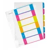 Leitz Indices Printable PP A4+ 1-6 WOW – skaitmeniniai skirtukai iš polipropileno, įvairiaspalviai, portretiniai, A4 Maxi, 0,3 mm