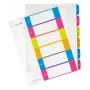 Leitz Indices Printable PP A4+ 1-6 WOW – skaitmeniniai skirtukai iš polipropileno, įvairiaspalviai, portretiniai, A4 Maxi, 0,3 mm