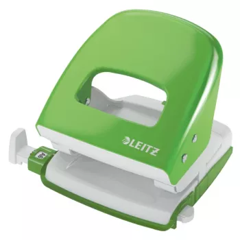Leitz skylmušė 5008 NeXXt, 2 skylės, 30 lapų, žalia, metalinė