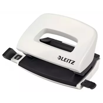 Leitz NeXXt Hole Punch WOW Mini 2 skylių / 10 lapų, balta, juoda, plastikas