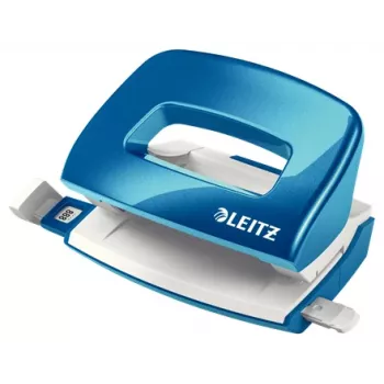 Leitz NeXXt WOW Mini skylmušėlis 2 skylutėms / 10 lapų, mėlynas, plastikinis, 8 cm, 5,5 mm, A4