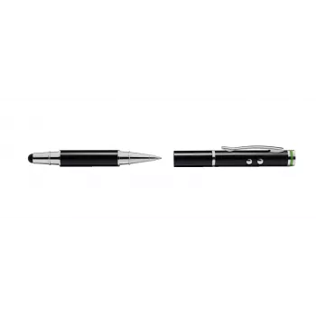 Leitz Stylus rašiklis 4 viename Complete jutikliniams ekranams, universalus, bet kurios markės, juodas, iPad, žalvaris, silikonas, LR41