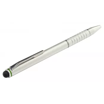 Leitz Stylus 2 in 1 Complete – rašiklis ir pieštukėlis jutikliniams ekranams, universalus, sidabrinis, aliuminis, 10 g