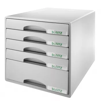 Leitz Drawer cabinet Plus 5 stalčių spintelė, pilka