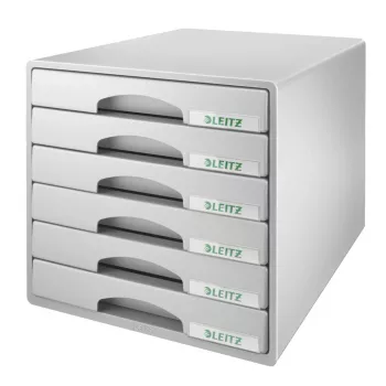 Leitz Plus 6 stalčių spintelė, pilka