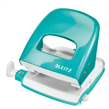 Leitz NeXXt skylmušė WOW 5008 Metal 2 skylės / 30 lapų, mėlyna, balta, metalinė, 8 cm, 5,5 mm, A6