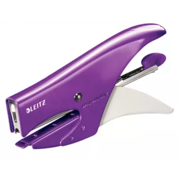 Leitz WOW Segimo replės, 15 lapų, violetinė, P2, Nr. 10, 80 g/m², 4,95 cm, galinis