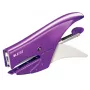 Leitz WOW Segimo replės, 15 lapų, violetinė, P2, Nr. 10, 80 g/m², 4,95 cm, galinis