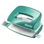 Leitz NeXXt Hole Punch WOW Mini 2 skylių / 10 lapų, turkio, pilka, plastikas, 8 cm, 5,5 mm, A4
