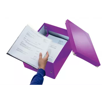 Leitz Click & Store WOW vidutinė laikymo dėžė, violetinė, 16,7 L
