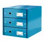 Leitz Click & Store WOW stalčiaus spintelė (3 stalčiai), mėlyna, kartonas, 2,21 kg