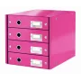 Leitz Click & Store WOW stalčiaus spinta (4 stalčiai), rožinė, kartonas, 2.49 kg