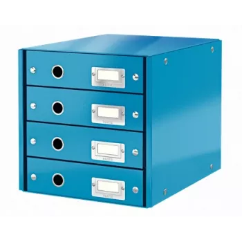 Leitz Click & Store WOW stalčius su 4 stalčiais, mėlynas, kartonas, 2,49 kg