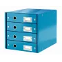 Leitz Click & Store WOW stalčius su 4 stalčiais, mėlynas, kartonas, 2,49 kg